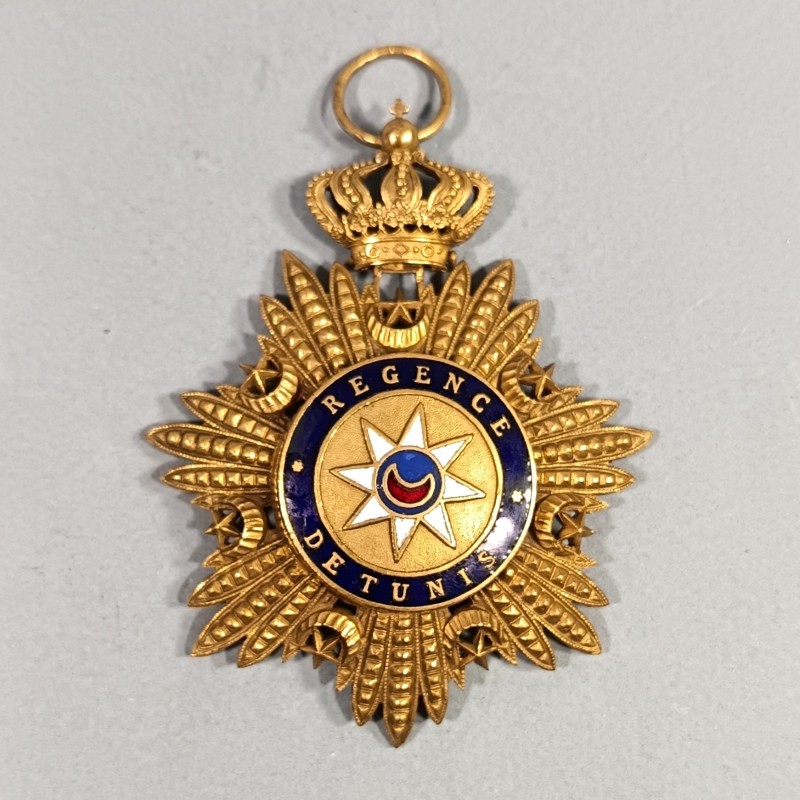 TUNISIE MEDAILLE BIJOU DE GRAND CROIX DE LA REGENCE DE TUNIS DINASTIE HUSSEINITES